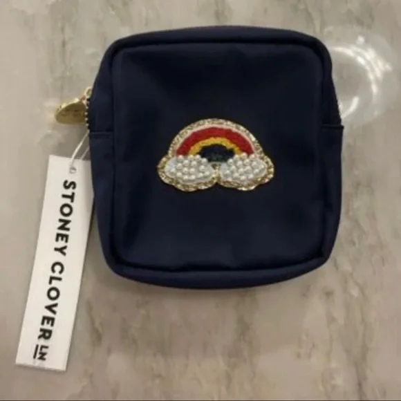 Stoney Clover Lane Rainbow Patch Zipper Pouch Bags
